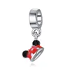 Ciondolo di perline fai-da-te con anguria foglia d'acero serie rossa adatto per bracciale Pandora originale in argento 925 per gioielli da donna