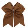 Girls' Head Pieces 7 inch Large Cheer Bow Baby Girl Solid Ribbon Bows Hair Handmade Girls Bows hairband