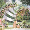 Dekoracyjne kwiaty wieńce 50100 cm DIY Wedding Flower Mursement Supplies Silk Piones Rose Artificial Row Decor Iron Arc2883074