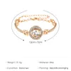 Braccialetti di fascino Kaimin carino oro rosa delicata femmina zircono in acciaio inox in acciaio inox braccialetto regolabile per le donne gioielli regalo di nozze
