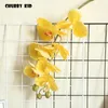 Fiori decorativi ghirlande integrali TOUCT REALE 7 TEE ORCHIDI DI FARFALE ARTICIFICAZIONE Phalaenopsis del matrimonio in lattice 12pcs6984591