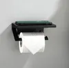 Uchwyty do papieru toaletowego czarny uchwyt przestrzeń aluminiowa łazienka rolka wanna do kąpieli sprzętu