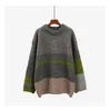 H.SA Womens Pullover en Sweaters Onek Patchwork Koreaanse Mode Tops Meisje Losse Sweater Outfits Knit Jumpers 210417