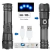 Flashlights Torches Most Powerful P50/P70 Strong Light Waterproof USB Charging Zoomable LED Camping Outdoor