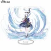 Newly Anime Genshin Impact Game Character Acrylic Stand Model Plate Raiden Shogun Baal Sangonomiya Kokomi Keychain Desktop Decor G1019