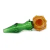 2022 new Beautiful multicolor rose shape deep bowl glass smoke hand pipes for dry herb