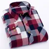 Rode flanel plaid shirt mannen mode jurk shirt casual warme zachte shirts met lange mouwen camiseta masculina chemise homme 210721