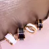 Rose Gold Roman Color genummerd keramische ring mode titanium stalen sieraden voor mannelijk paar