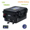 12V 100ah lifepo4 battery waterproof lithium ion for inverter, boat motor