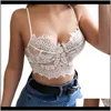 Bras Womens Underwear Apparel Drop Delivery 2021 Fashionable Lace Floral For Women Sexy Bralette Perspective Topless Top Bra Sleeveless Charm