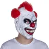 Mask Halloween Horror Costume Props Spooky Leende Clown Cosplay HeadGear Terror Party Escape Klä upp