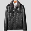 Leather Down Jackets Coats Mens Winter Jacket Sheepskin Hooded Fashion Parkas Thicken Warm Tops Waterproof Male Outerwear Overcoat Man Clothes