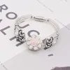 Charm Armband Ginger 18mm Snap Button Silver Armband Bangles Jewelry 10 Designs Flowers Smycken