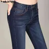 Printemps Slim Fit Plus Taille Flare Jeans Taille Haute Stretch Skinny Jean Vintage Bell-Bottom Pantalon Denim Pantalon Plus La Taille 210519