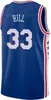 City Earned Edition Print George Hill Basketball Jersey 33 Joel Embiid 21 Ben Simmons 25 Tobias Harris Seth Curry Size S to XXXL