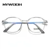 Sunglasses NYWOOH 2022 Fashion Women Reading Glasses Men Irregular Hyperopia Eyeglasses Prescription Brand Designer Blue Pink Eyewear