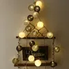 Saiten 3m Baumwollball Girlande String Lights Weihnachten Märchen im Freien Urlaub Hochzeitsfeier-Familien-Dekoration
