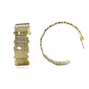 Orecchini a forma di C del metallo dell'oro per le donne Vintage Moda Maxi Geometric Circle Orecchini del cerchio del cerchio di grandi gioielli