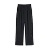 Soft Comfort Women Pants Autumn Casual high waist Solid Color Vertical breathable Womens Trendy Simple Long Suit 210515