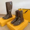 Bottes de designer pour femmes KARLIGRAPHY botte de pluie femmes chaussures habillées en cuir véritable antidérapant chaussure d'hiver dame chaussons 35-40