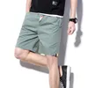 Woodvoice Brand Men Shorts Summer Fashion Solid Color Casual Male Bermuda Masculina Knee Length Plus Size 28-40 Straight 210713