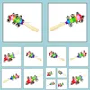 Drums Musical Novelty Gag Toys & Giftscolorf Wooden Bell 10 Percussion String Of Bells Ringing Orff Instruments Rattles Safety Noice Maker F