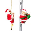 Decorações de Natal Escada Elétrica Escalada Santa Claus Red Boneca Brinquedo Festa Ornamento Criativo Crianças Xmas presentes