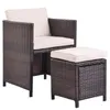 U_style 9 pièces Conversation de meubles en rotin avec coussins à manger Patio Set Set US A50 A36