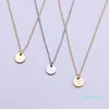 Letter Initial Necklace Bracelet Silver Gold Color Disc Alphabet Knot for Women Family Jewelry Set Gifts