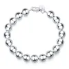 Brins de perles 925 en argent sterling 4 mm bracelet de perles lisses adapté aux femmes039s personnalité mode mariage fiançailles Part8587639