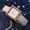 Casual Arrivals Fashion Luxury Watches for Girls Designers Alloy Buckle Business And Leather Belt Watch Glass Square Woman Big Sal260Y