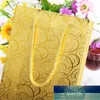 Gift Wrap 100pcs/lot Luxury Gold Red Wine Paper Handbag Bottle Carrier Bag Double Foil Factory price expert design Quality Latest Style Original Status