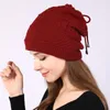 Bonnet/Skull Caps Mode Femmes Extensible Tricoté Skullies Bonnets Chapeau Solide Snood Écharpe Bonnet Chaud Pour Womem Automne Hiver Femelle Cap Delm2