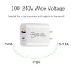 18W 20W 3A PD Type-C QC3.0 USB Chargeur Rapide Téléphone US UK EU AU Plug Adaptateur Chargeurs Muraux Pour iPhone 12 Pro Samsung Oneplus HTC Xiaomi AFC FCP