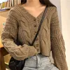 H.SA Winter Sweater Cardigans for Women V neck Batwing Sleeve Chic Cardigan Female Fall Korean Outwear Knit Cardigan Jacket 210716