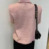 Coreano Chique Vintage Elegante Tweed Jaqueta Casaco Mulheres Verão Crop Top Ladies Silm Curto Casacos Lã Outwear Chapaqueta Mujer 210514