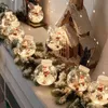 Xmas Decor DIY DIY Bola de Natal Santa Cortina Light String Tree Ation Home Party Ano Presentes Navidad 211105