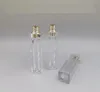 Gold Empty Lipgloss Tubes Square Clear Bottles Lip Gloss Tube Liquid Refillable Plastic Packaging Containers