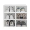 2021 cajas de almacenamiento de zapatos 36 Pack Borrar plástico apilable -White titulares bastidores Organización de la casa