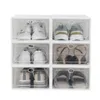 2021 Shoe Storage Boxes 36 Pack Clear Plastic Stackable -White Holders Racks Home & Organization