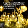 300LEDs Boule de cristal Lumière solaire extérieure IP65 Chaîne étanche Lampes de fées Guirlandes de jardin solaire Décoration de Noël 211104