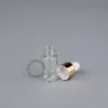 100 stks Groothandel 3ML Mini Transparant Glas Essentiële Olie 3G-fles / flacon met druppelvulbare parfum Sampling JAR-verpakking