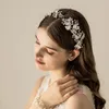 SLBRIDAL – bandeau de mariage en alliage fait à la main, strass filaires, perles de cristal, accessoires de cheveux de vigne de mariée, bijoux pour femmes