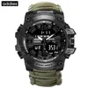 Addies Men's Military Watch With Compass 3Bar Waterproof Watches Digital Movement Outdoor Fashion Casual Sport Men Wristwatches