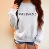 LERFEY Autumn Winter Womens Letters FRIENDS Print Long Sleeve Sweatshirts Ladies Casual Loose Pullover Jumper Tops 3XL Clothes 210809