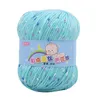 1PC 50g/pc High Quality Baby Cotton Cashmere Yarn For Hand Knitting Crochet Worsted Wool Thread Colorful Eco-dyed Needlework QW Y211129