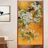 Curtain & Drapes Chinese Flower Cotton Linen Bedroom Door Kitchen Partition Shower Toilet Half Panel Home Decoration