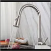 Faucets, Showers Accs & Garden Drop Delivery 2021 Kitchen Faucet Stainless Steel Single Handle 360° Swivel Sink Mixer Tap With Pull Down Spra