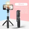 Bluetooth portátil-compatível selfie vara extensível monopé com telefone celular lâmpada de beleza mini tripé sem fio