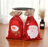 Natale coulisstring candy regalo sacchetti pupazzo di neve Santa Sack zaino Xmas Capodanno forniture per feste favori 55 * 32cm JJB11262